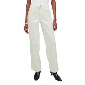 Madewell Emmett Corduroy Wide-Leg Pants Winter White 32 NWT